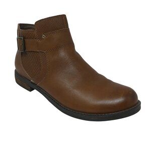 Abeo Yana Brown Leather Ankle Boots Womens 9